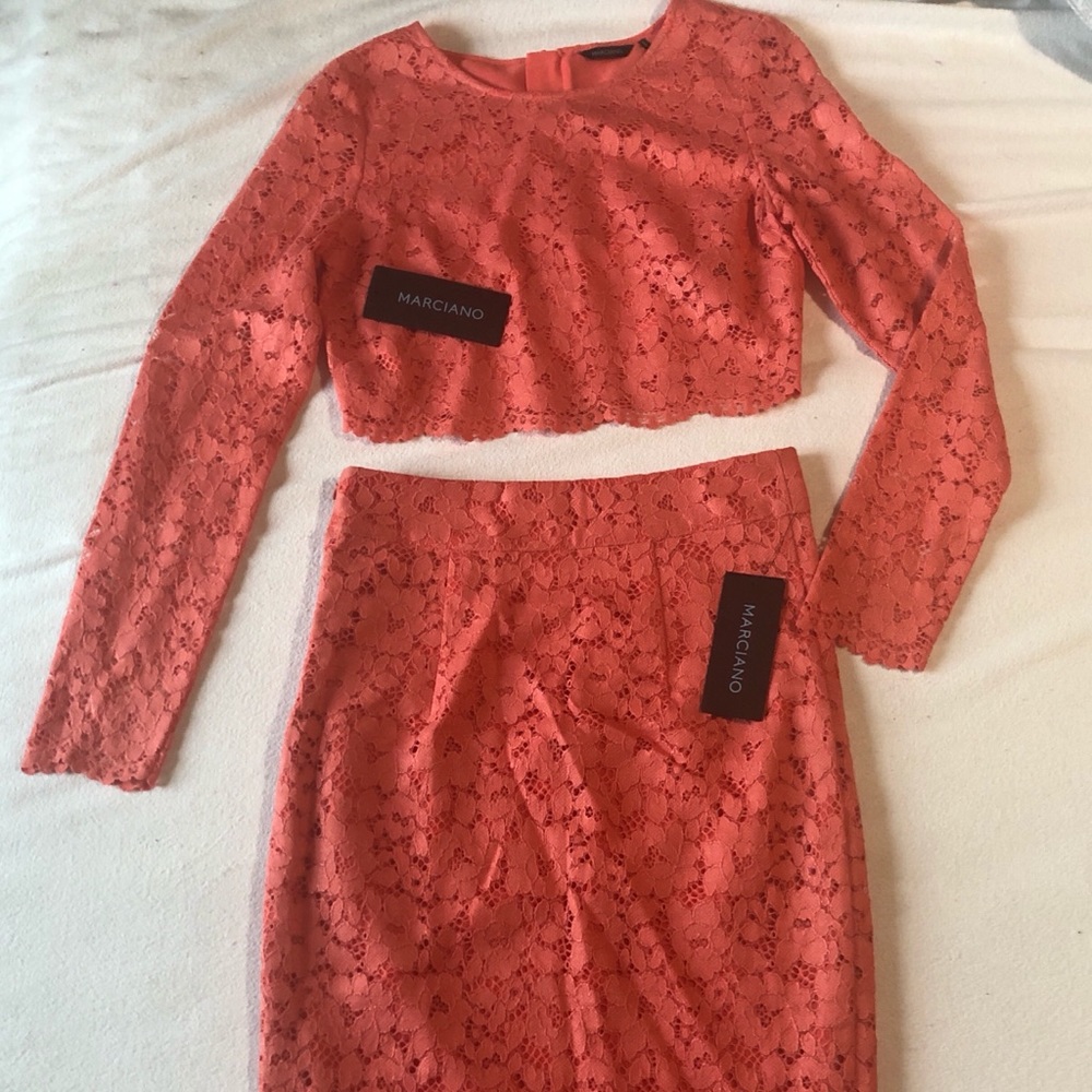 NWT Marciano lace two piece dress